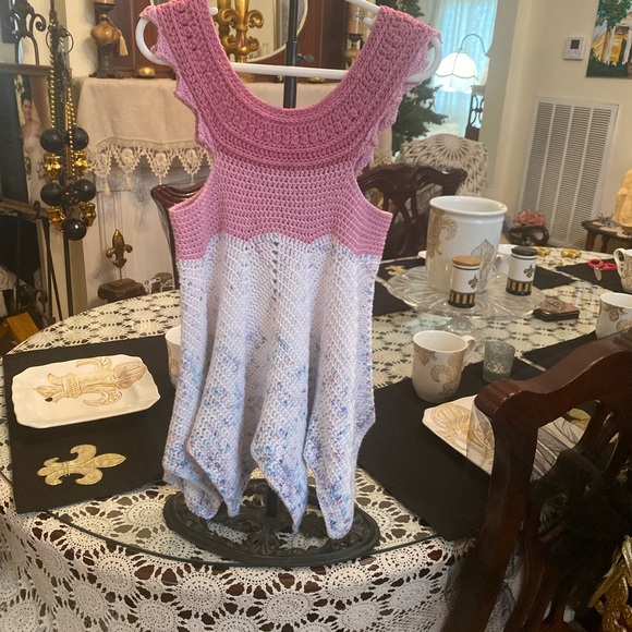 Hand crocheted Toddler Girls Dress size 2T - Picture 12 of 15